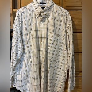 Nautica Plaid Long Sleeve Button Down Shirt sz XXL